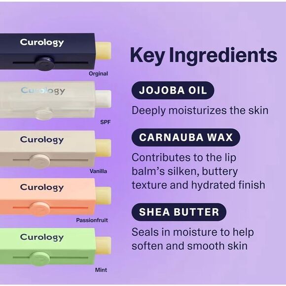 CUROLOGY - NWT - Lip Balm Bundle of 3 (2 Mint and1 Vanilla). One-Handed Tubes - Picture 14 of 16